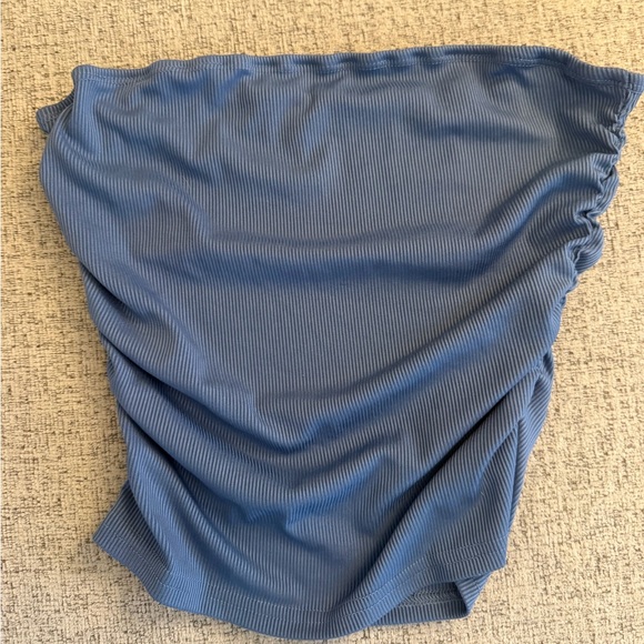 Blue Ribbed Tank Top - Picture 2 of 5